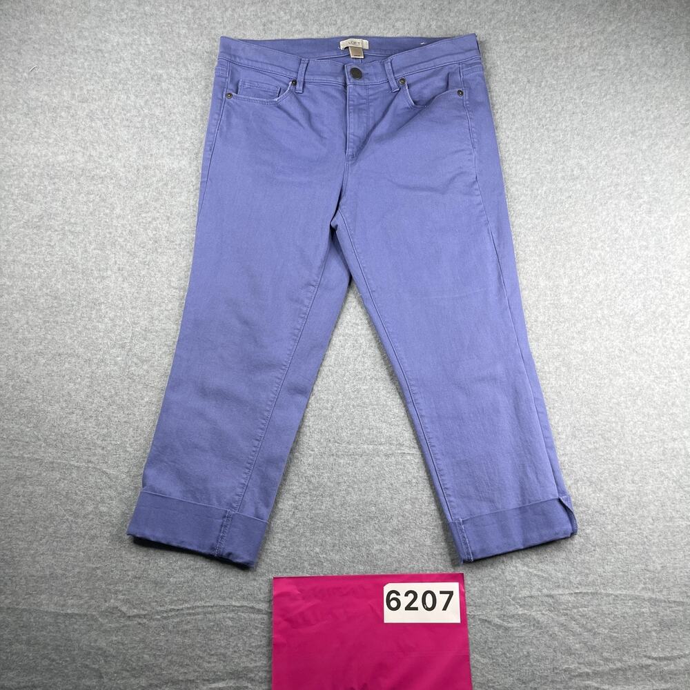 Loft Jeans Womens Size 8 Purple Casual Stretch Crop Modern Capri